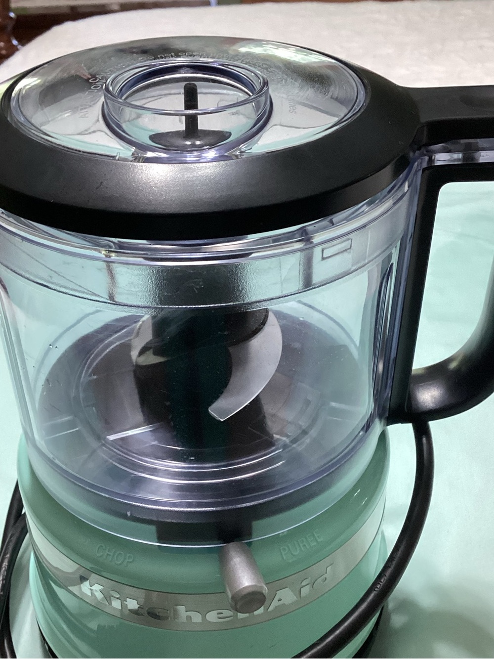 Kitchen Aid Mini 3.5 Cup Aqua Blue Food Chopper Processor
